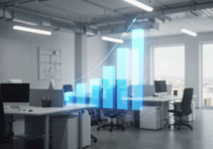 Ambiente De Escritorio Com Grafico De Crescimento Projetado - PAVON | Contabilidade em São Paulo
