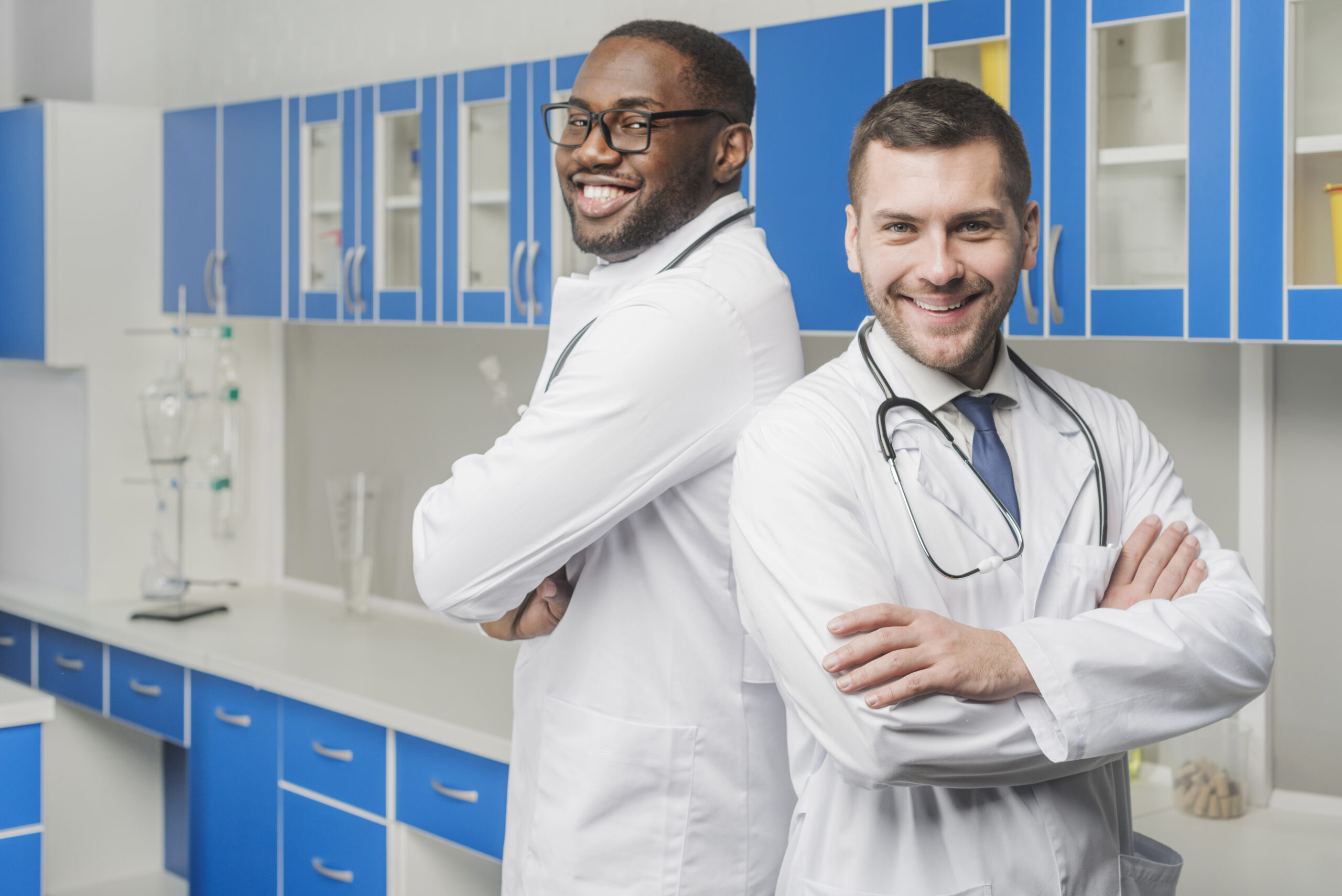 Cheerful Confident Multiracial Medics - PAVON | Contabilidade em São Paulo